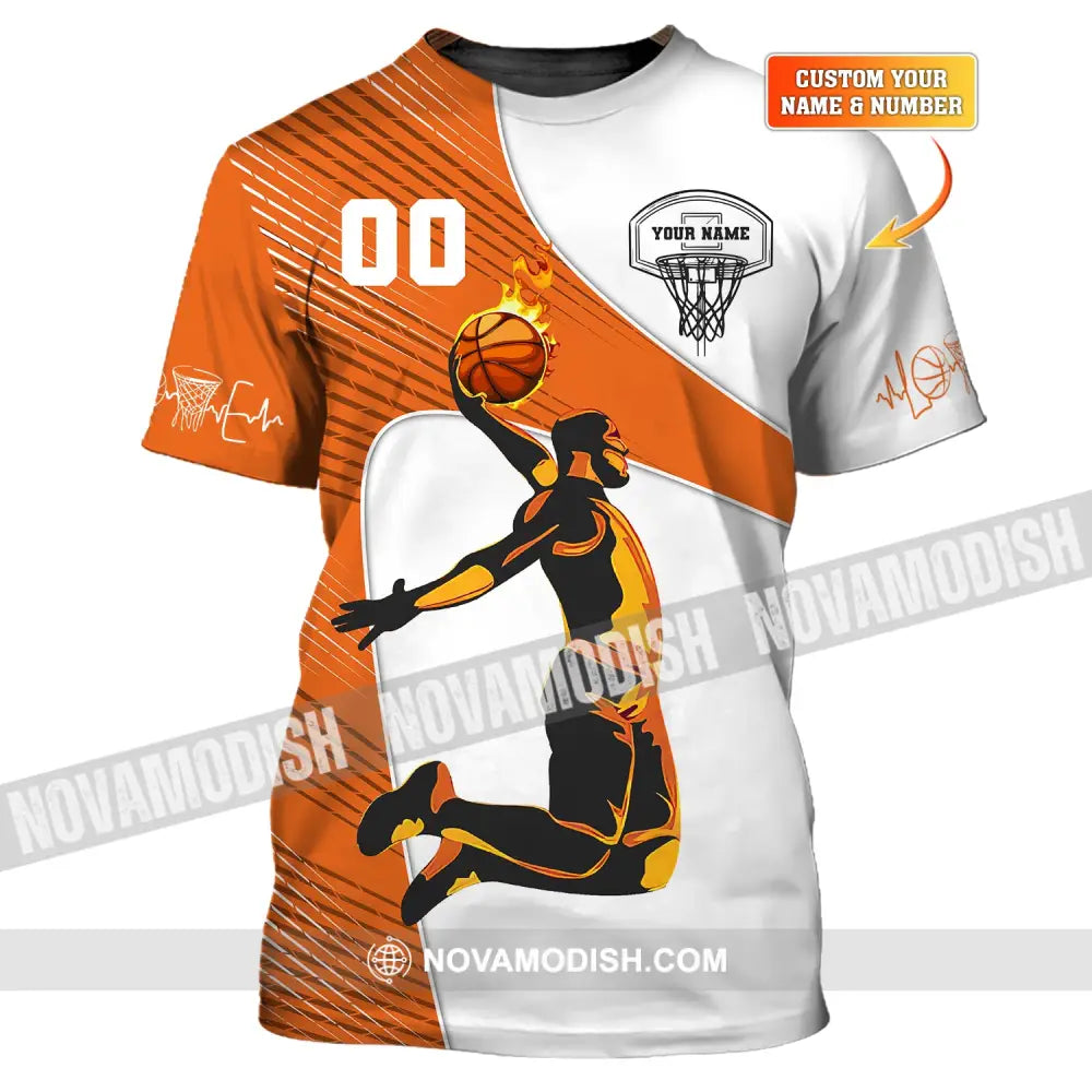 Man Shirt, Custom Name and Number Basketball Shirt, Basketball Fire, Basketball Club Shirt