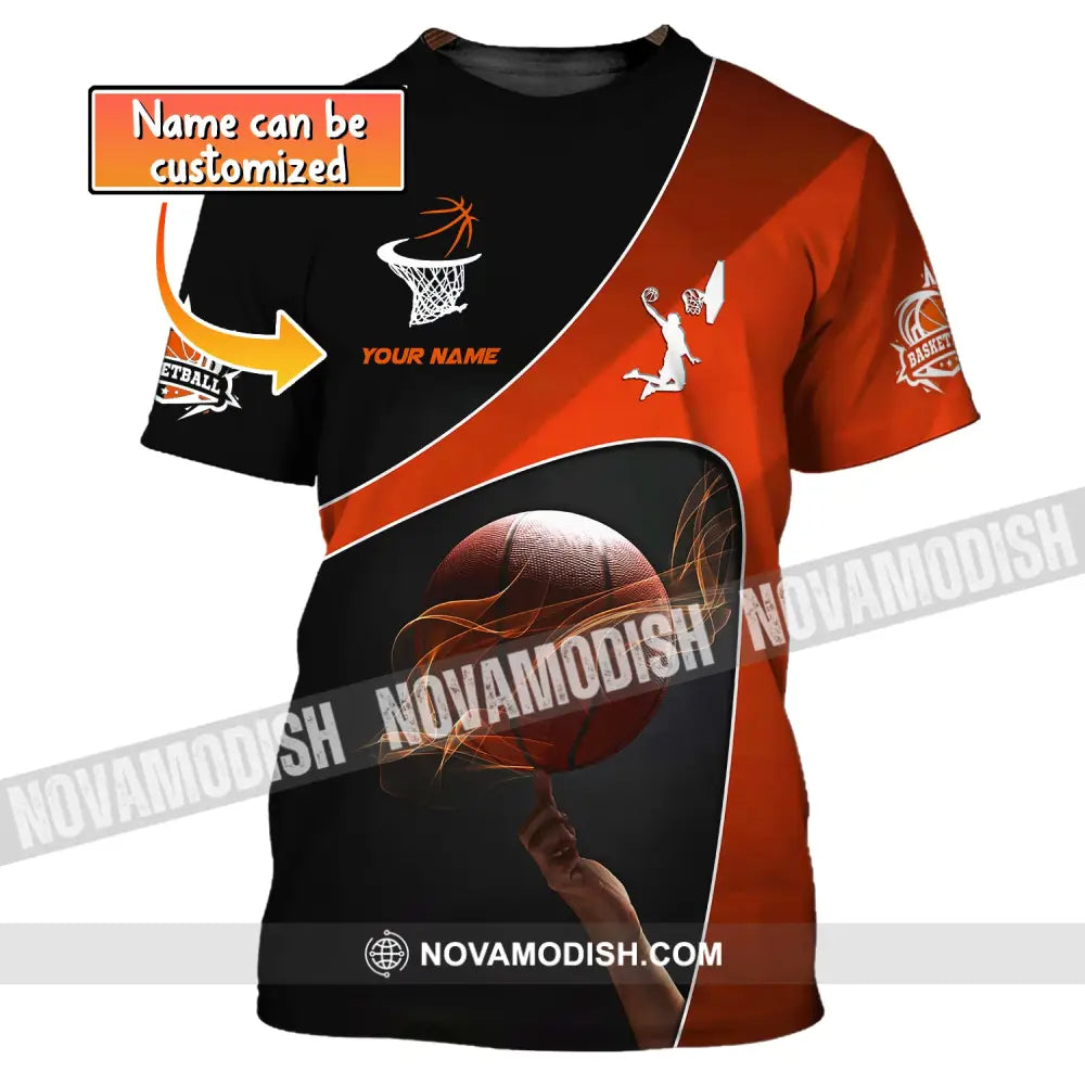 Man Shirt, Custom Name Basketball T-Shirt, Basketball Player Shirt, Gift for Basketball Lover