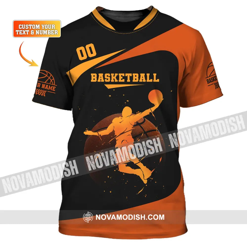 Man Shirt, Custom Name and Number Basketball Shirt, Gift for Basketball Player