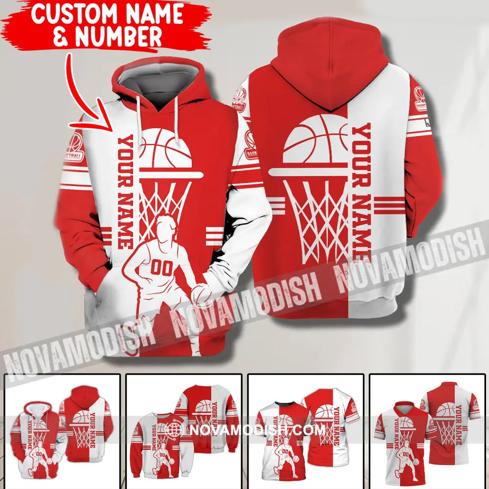 Man Shirt, Custom Name and Number Basketball T-Shirt, Basketball Love, Gift for Basketball Player