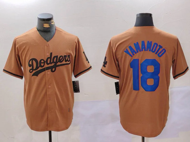 Los Angeles Dodgers #18 Yoshinobu Yamamoto Olive Cool Base Limited Stitched Baseball Jerseys