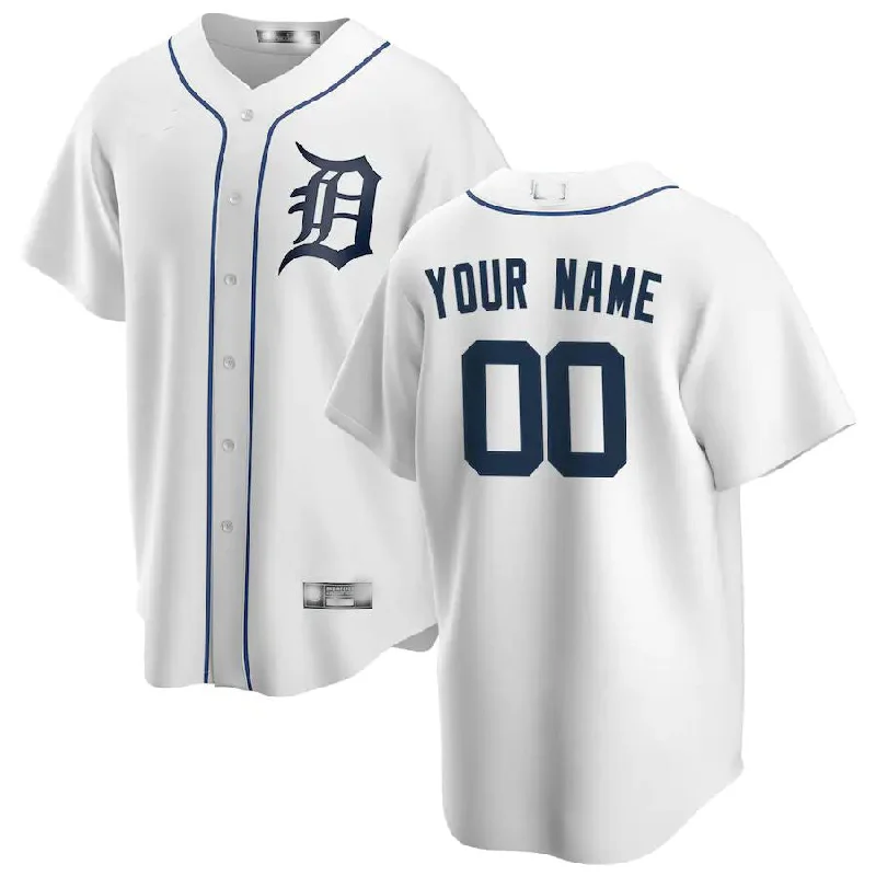 Baseball Jerseys Custom Detroit Tigers White Home Replica Custom Jersey