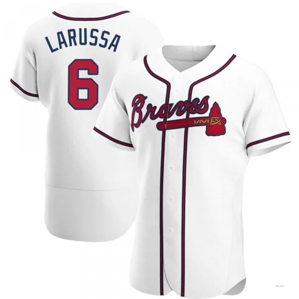 Atlanta Braves #6 Tony Larussa White Black Jersey Stitches Baseball Jerseys