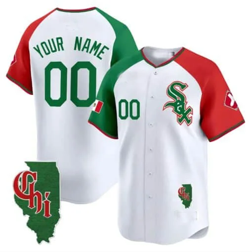 Custom Chicago White Sox Mexico Vapor Premier Limited – Illinois Patch – All Stitched Baseball Jersey