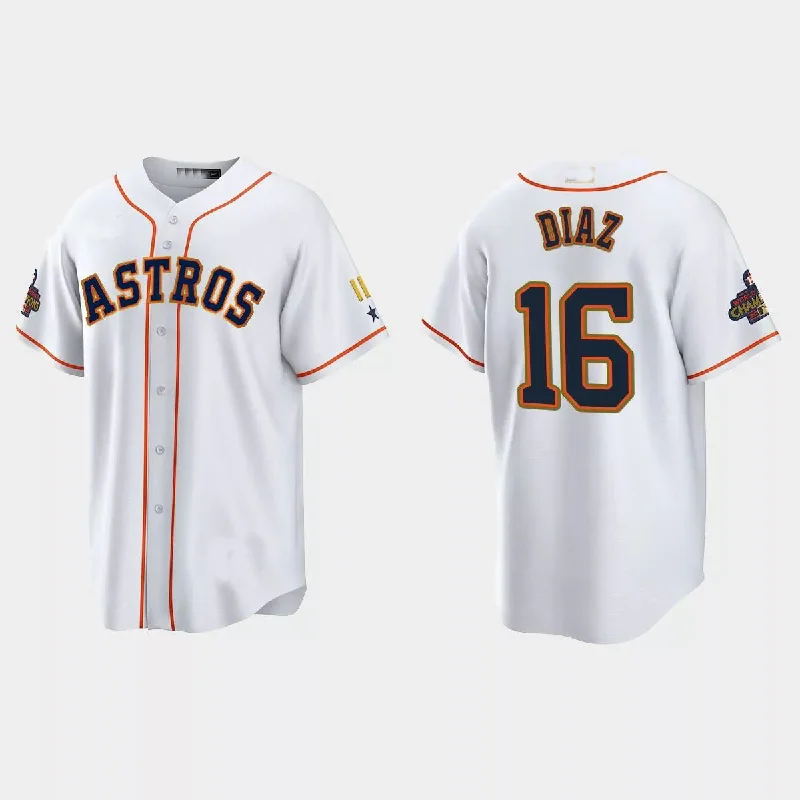 #16 Aledmys Diaz Houston Astros 2023 Gold Program Jersey ¨C White  Stitched Jerseys Baseball Jerseys