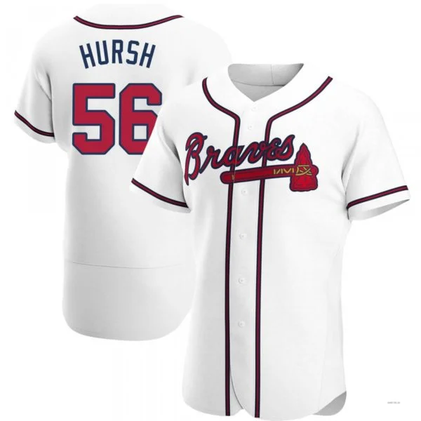 Atlanta Braves #56 Jason Hursh White Home Jersey Stitches Baseball Jerseys