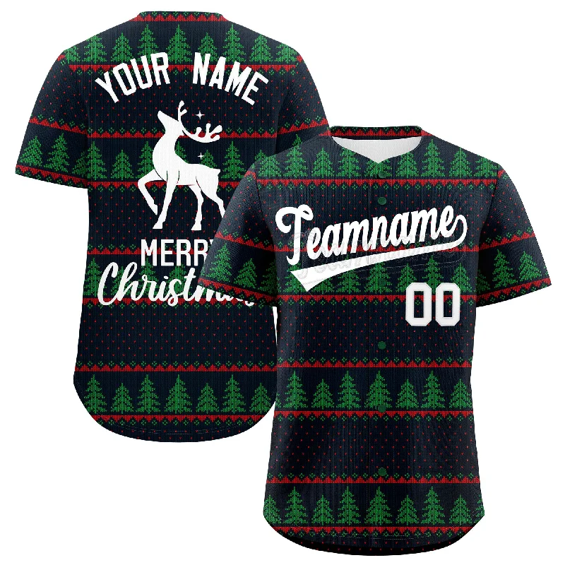 Custom Christmas Graffiti Pattern Authentic Baseball Jersey