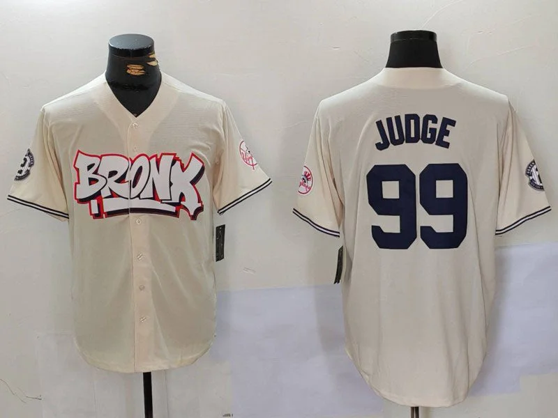 New York Yankees #99 Aaron Judge Cream Limited Stitched Baseball Jersey