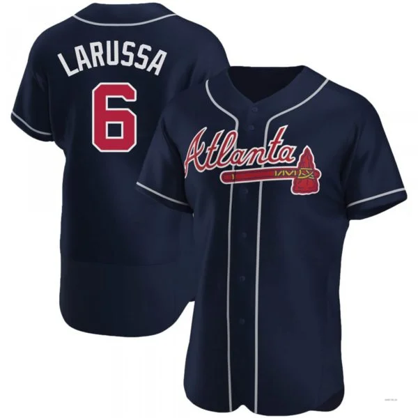 Atlanta Braves #6 Tony Larussa Navy Alternate Jersey Stitches Baseball Jerseys