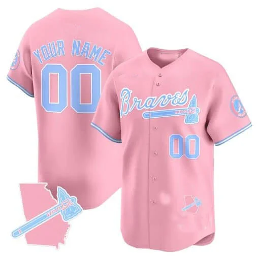 Custom Atlanta Braves Bubblegum Pink Vapor Premier Limited – All Stitched Baseball Jersey