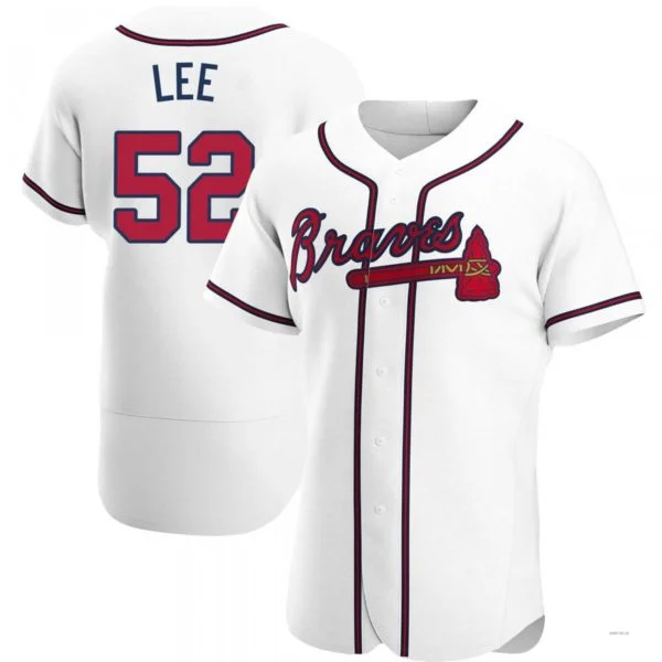 Atlanta Braves #52 Dylan Lee White Home Jersey Stitches Baseball Jerseys