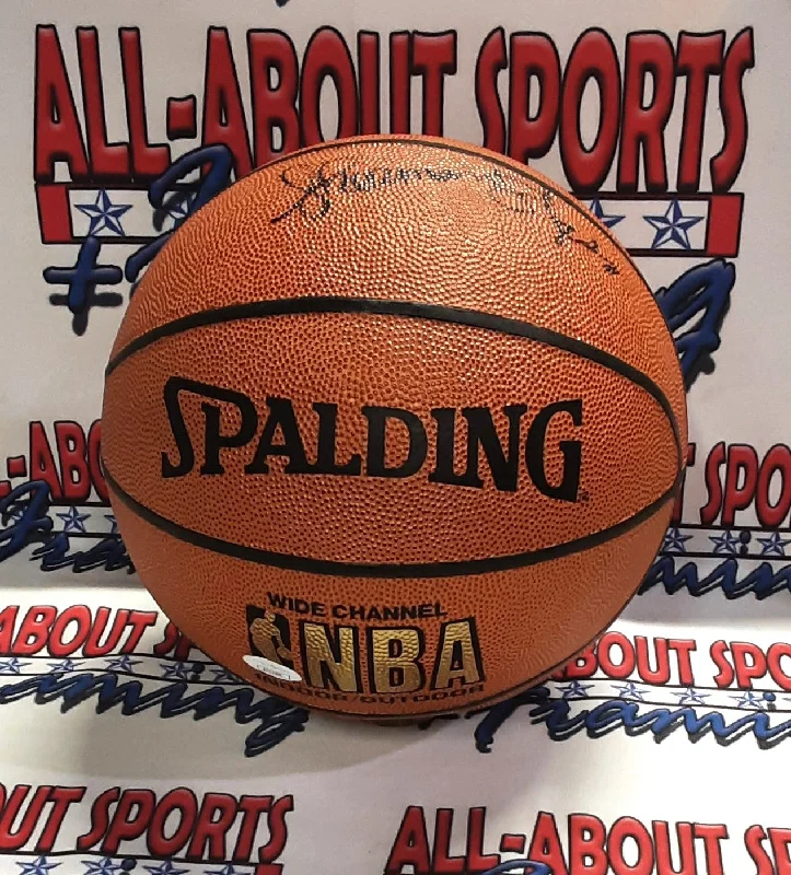 Sherman Douglas Authentic Signed Basketball Autographed with Trading Card and Case JSA