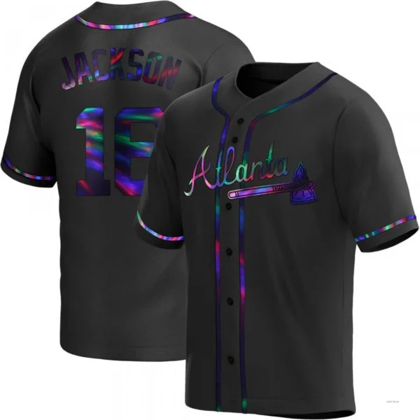 Atlanta Braves #16 Sonny Jackson Black Holographic Alternate Jersey Stitches Baseball Jerseys