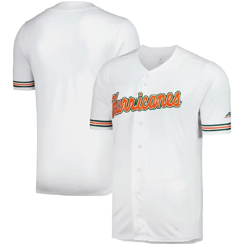 M.Hurricanes Replica Baseball Jersey - White American College Jerseys