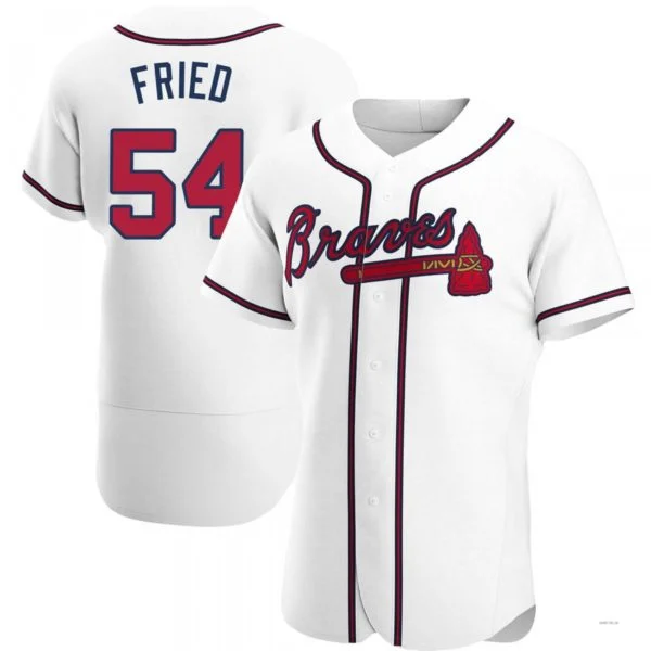 Atlanta Braves #54 Max Fried White Home Jersey Stitches Baseball Jerseys