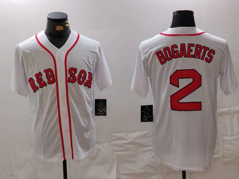 Boston Red Sox #2 Xander Bogaerts White Cool Base Stitched Baseball Jersey