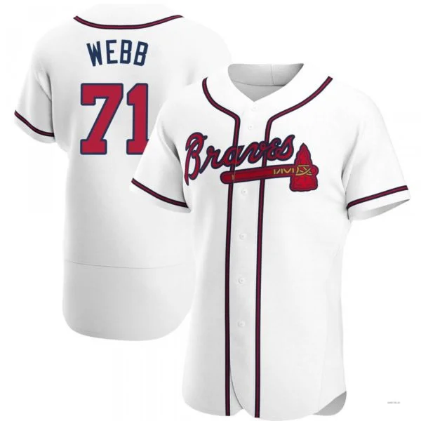 Atlanta Braves #71 Jacob Webb White Home Jersey Stitches Baseball Jerseys