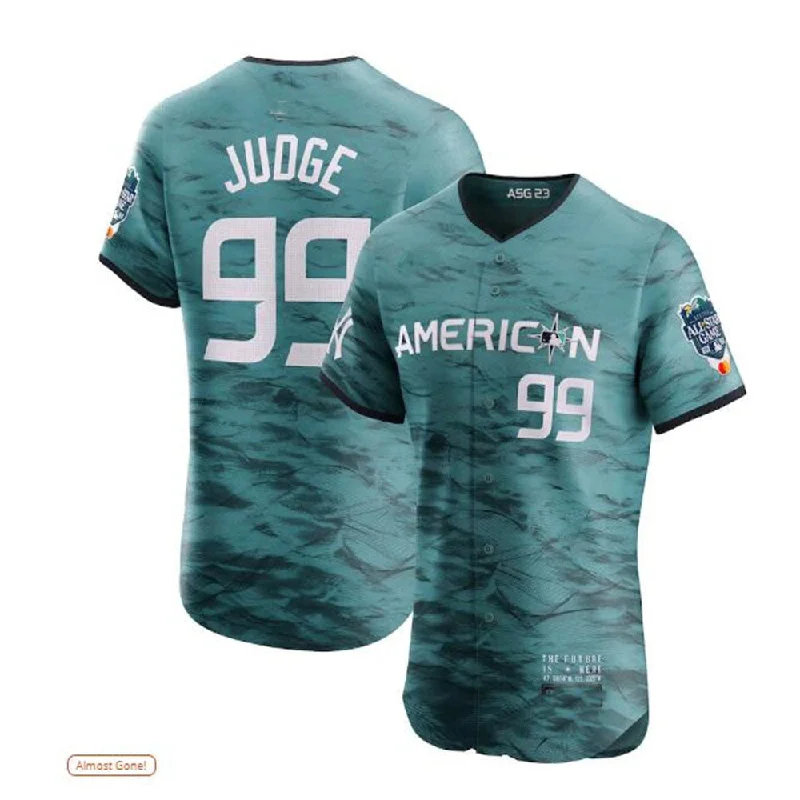 #99 Aaron Judge American League 2023 All-Star Game Vapor Premier Elite Player Jersey - Teal Baseball Jerseys