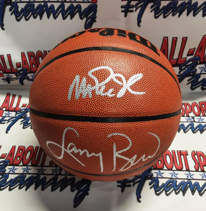 Larry Bird and Magic Johnson Authentic Signed Basketball Autographed JSA