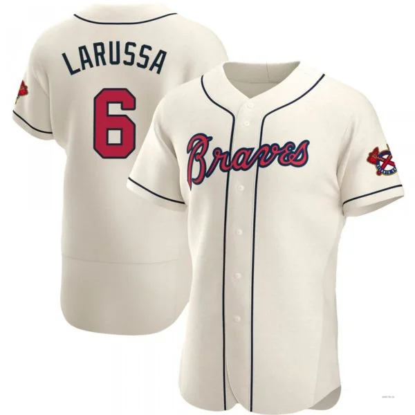 Atlanta Braves #6 Tony Larussa Cream Alternate Jersey Stitches Baseball Jerseys