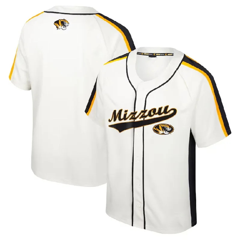 M.Tigers Colosseum Ruth Button-Up Baseball Jersey - Cream American College Jerseys