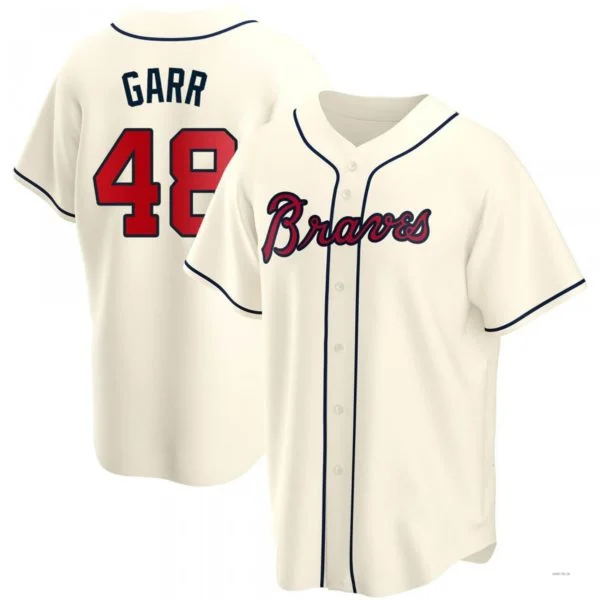 Atlanta Braves #48 Ralph Garr Cream Alternate Jersey Stitches Baseball Jerseys