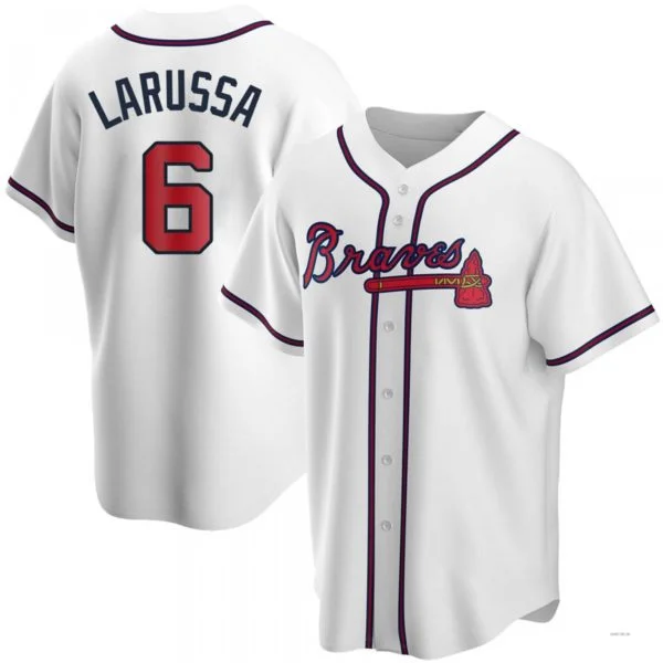 Atlanta Braves #6 Tony Larussa White Home Jersey Stitches Baseball Jerseys