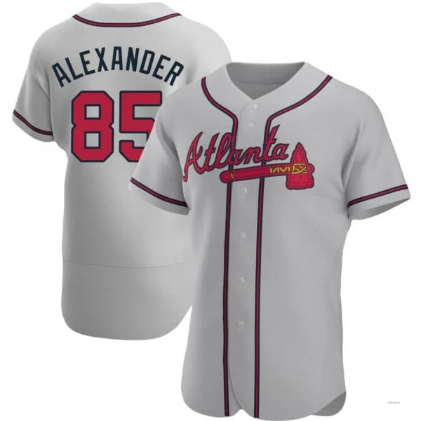 Atlanta Braves #85 CJ Alexander Gray Road Jersey Stitches Baseball Jerseys