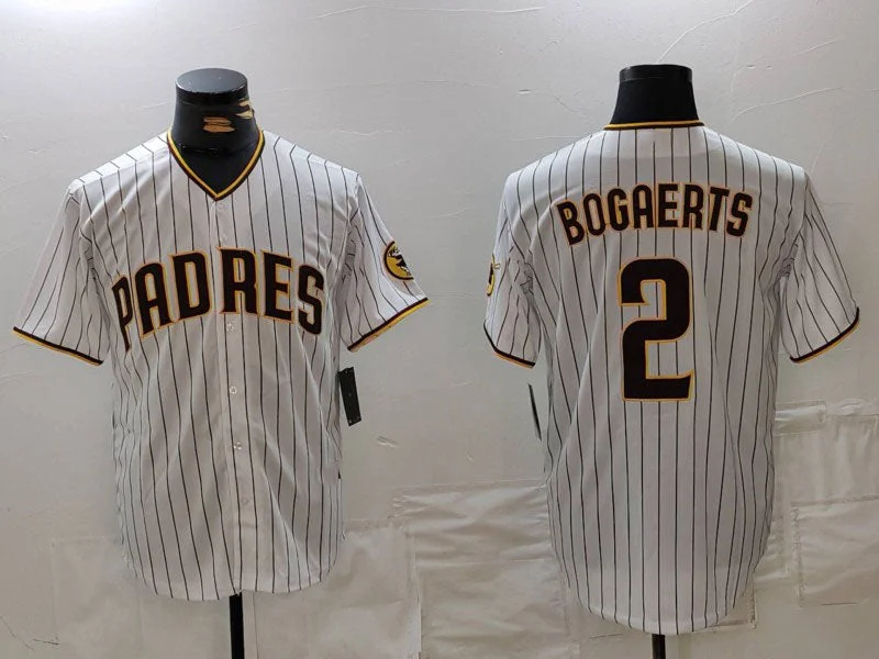 San Diego Padres #2 Xander Bogaerts White Cool Base Stitched Baseball Jersey