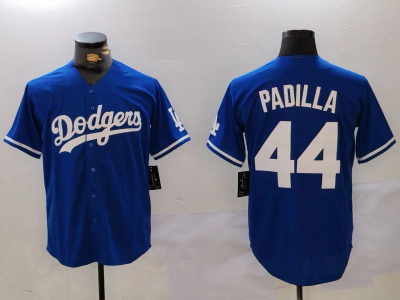 Los Angeles Dodgers #44 Vicente Padilla Blue Cool Base Stitched Baseball Jersey