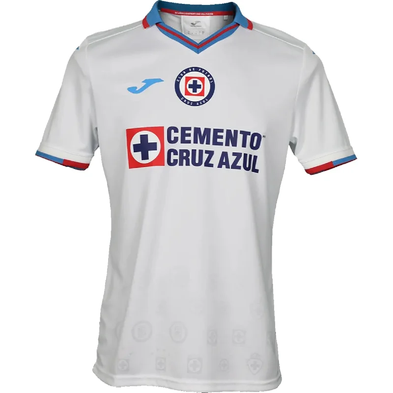 Joma Men's Cruz Azul Away Stadium Jersey 22/23-White/Blue