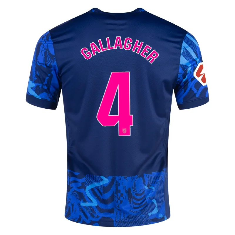 Nike Atletico Madrid Connor Gallagher Third Jersey w/ La Liga Patch 24/25 (Blue Void/Pink Glow)