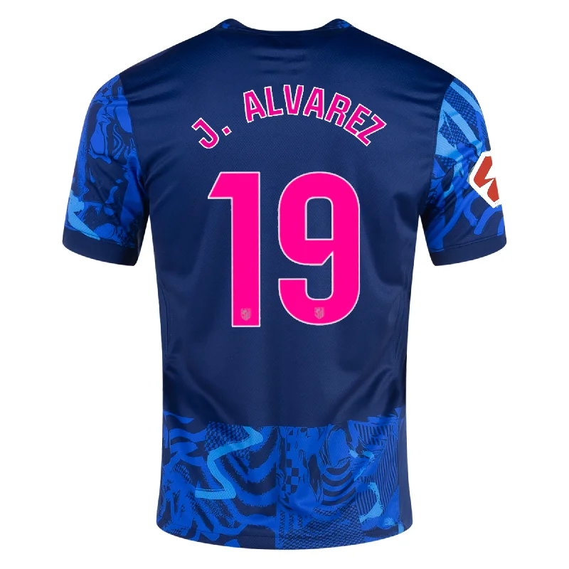 Nike Atletico Madrid Julián Alvarez Third Jersey w/ La Liga Patch 24/25 (Blue Void/Pink Glow)