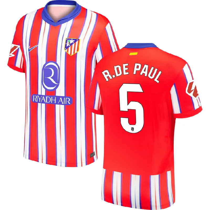 Nike Atletico Madrid Rodrigo De Paul Home Jersey w/ La Liga Patch 24/25 (Hyper Royal/Light Crimson)