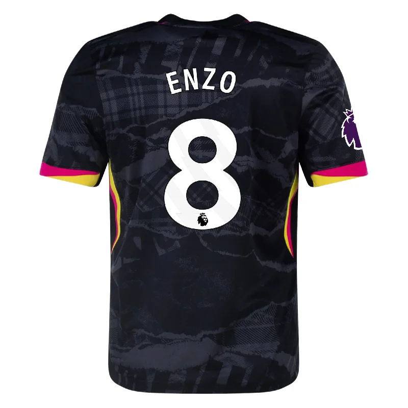 Nike Chelsea Enzo Fernandez Third Jersey w/ EPL Patch 24/25 (Anthracite/Pink Prime)