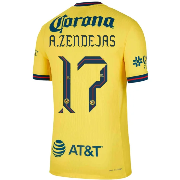 Nike Club America Authentic Alejandro Zendejas Home Jersey 24/25 (Tour Yellow/Valerian Blue)