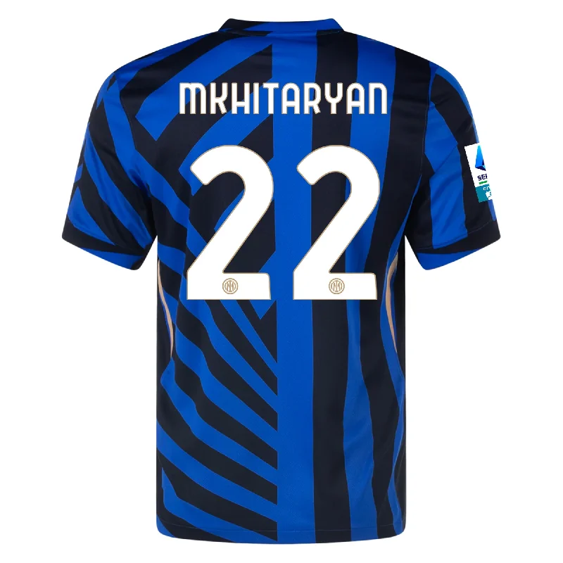 Nike Inter Milan Henrikh Mkhitaryan Home Jersey w/ Serie A +  Scudetto Patch 24/25 (Lyon Blue/Black)