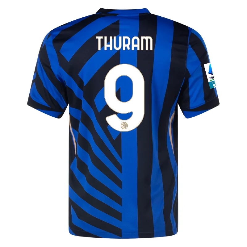 Nike Inter Milan Marcus Thuram Home Jersey w/ Serie A +  Scudetto Patch 24/25 (Lyon Blue/Black)