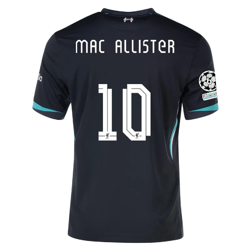 Nike Liverpool Alex Mac Allister Away Jersey w/ Champions League Patches 24/25 (Night Forest/Washed Teal)