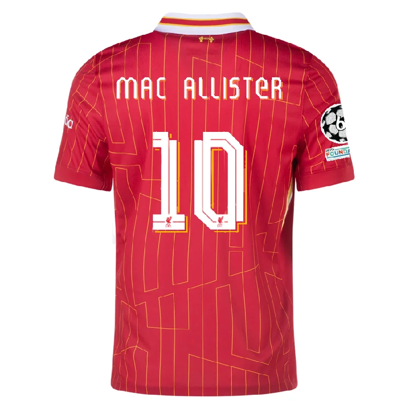 Nike Liverpool Alexis Macallister Home Jersey w/ Champions League Patches 24/25 (Gym Red/Chrome Yellow)