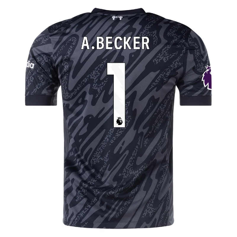 Nike Liverpool Allison Becker Goalkeeper Jersey w/ EPL Patch 24/25 (Anthracite/Black)