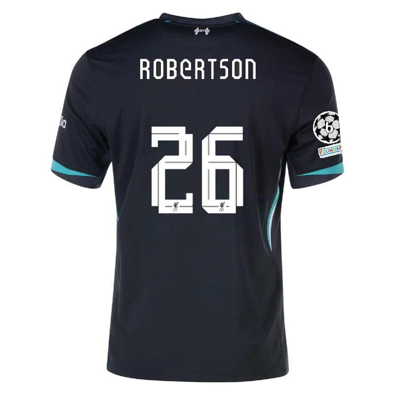 Nike Liverpool Andy Robertson Away Jersey w/ Champions League Patches 24/25 (Night Forest/Washed Teal)