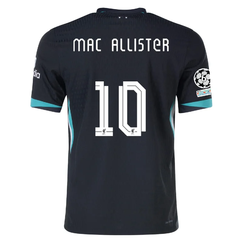 Nike Liverpool Authentic Alexis Mac Allister Away Jersey w/ Champions League 24/25 (Night Forest/Washed Teal)