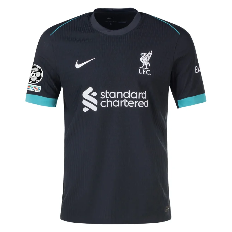 Nike Liverpool Authentic Away Jersey w/ Champions League 24/25 (Night Forest/Washed Teal)