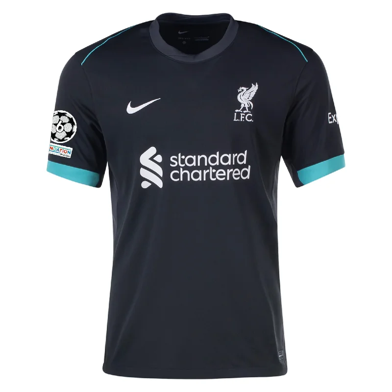 Nike Liverpool Away Jersey w/ Champions League Patches 24/25 (Night Forest/Washed Teal)