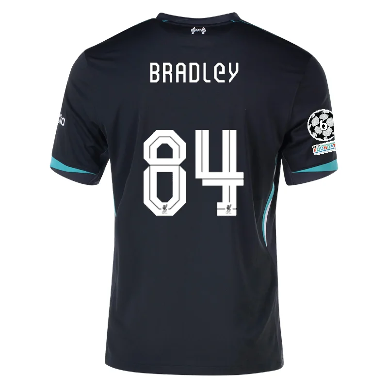 Nike Liverpool Connor Bradley Away Jersey w/ Champions League Patches 24/25 (Night Forest/Washed Teal)