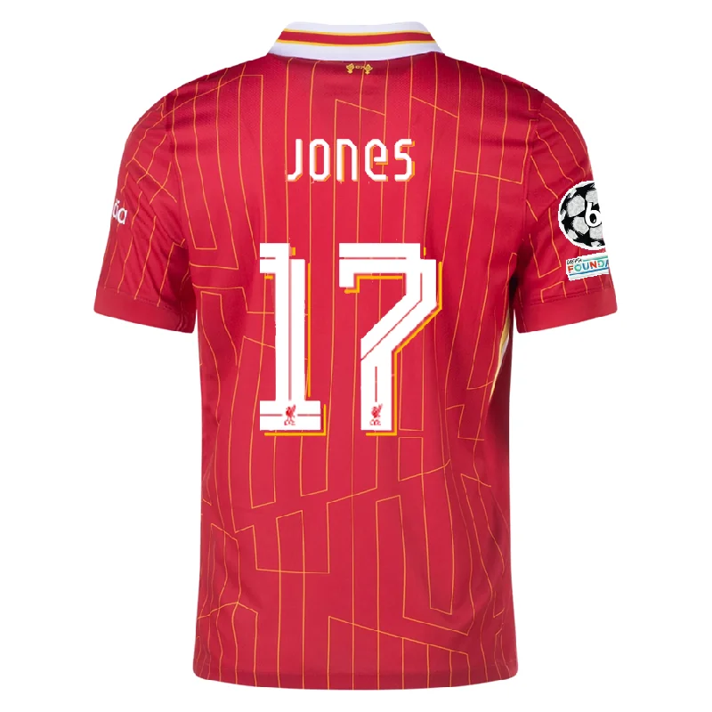 Nike Liverpool Curtis Jones Home Jersey w/ Champions League Patches 24/25 (Gym Red/Chrome Yellow)