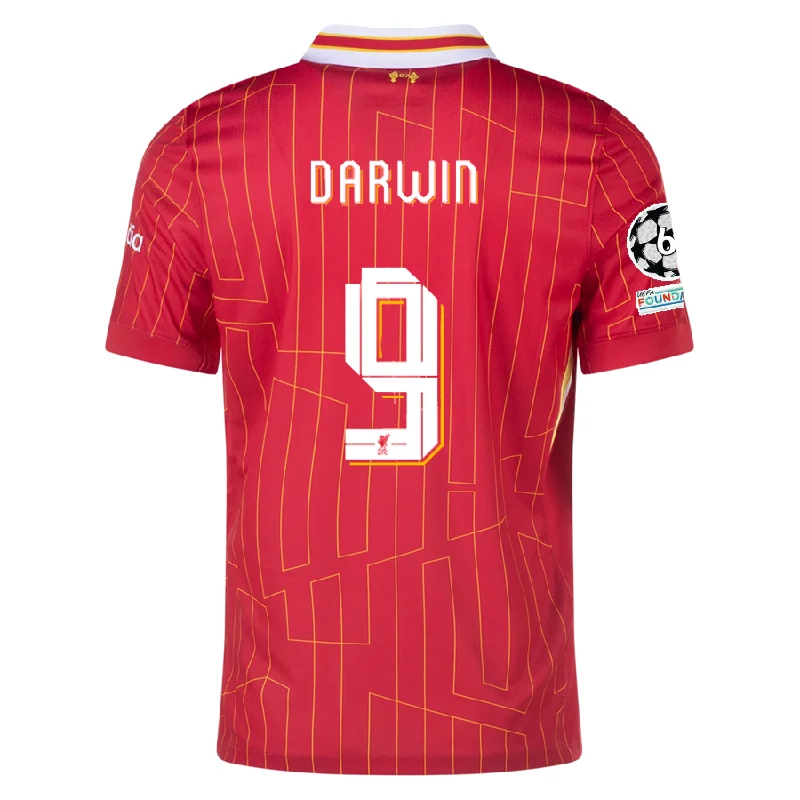 Nike Liverpool Darwin Nunez Home Jersey w/ Champions League Patches 24/25 (Gym Red/Chrome Yellow)