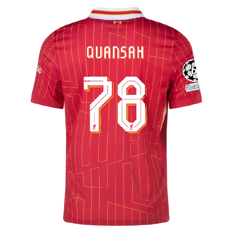 Nike Liverpool Jarell Quansah Home Jersey w/ Champions League Patches 24/25 (Gym Red/Chrome Yellow)