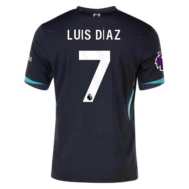 Nike Liverpool Luis Diaz Away Jersey w/ EPL Patch 24/25 (Night Forest/Washed Teal)